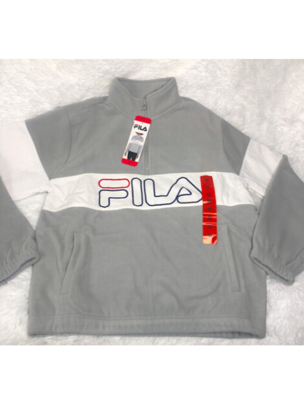 Fila Womens Half Zip Fleece Jacket Size 2XL